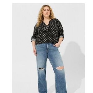 Torrid Harper Challis Long Sleeve Blouse